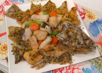 『粵』椒鹽骨香龍利球、西洋菜鯽魚湯
