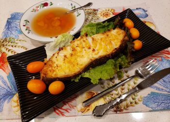 白味噌山藥魚丸      蜜餞柑橘汁燒焗鱈魚