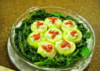 百花釀冬瓜環       雜錦冬瓜粒湯