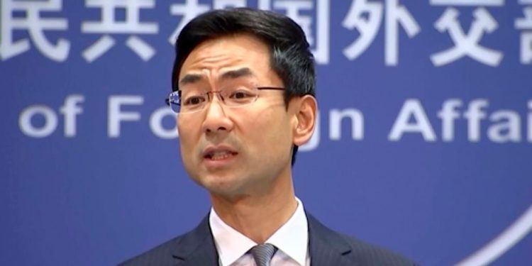 資料照:中共外交部發言人耿爽(美聯社)