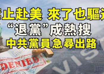 【江峯漫談】 禁止中共黨員和家屬來美，來了也趕走！替華爲打工也有可能簽證受限； “退黨”成熱搜，中共黨員尋出路