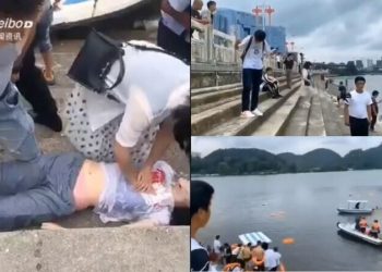 高考首日 貴州公交車載考生衝進水庫 已21人死15人傷（視頻）