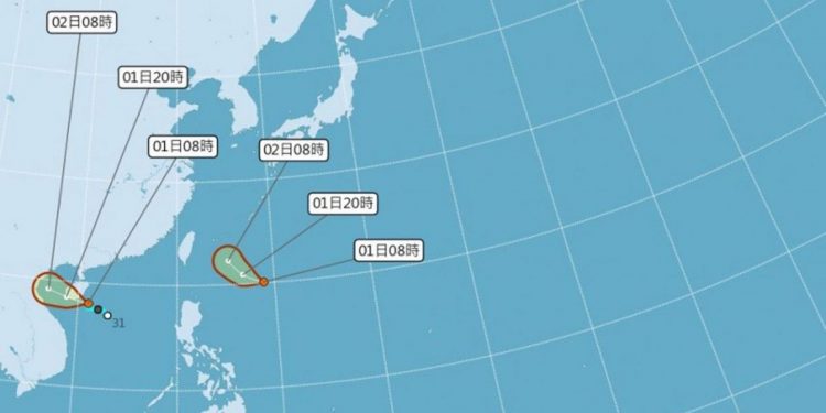 哈格比、辛樂克颱風夾擊中國（氣象資料）