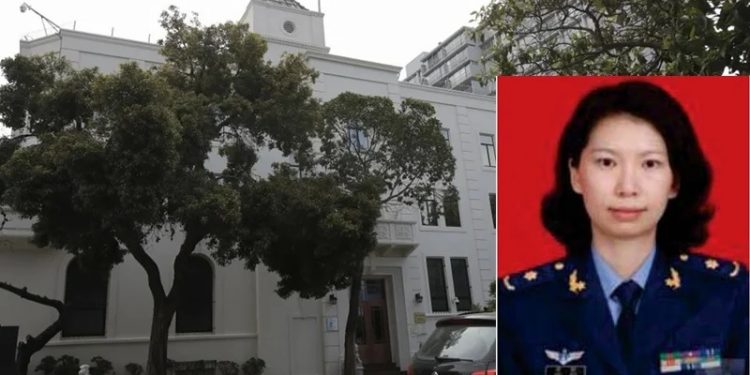 共諜唐娟被美國逮捕前在舊金山中領館這裏藏匿了一個月。(AP圖片合成)