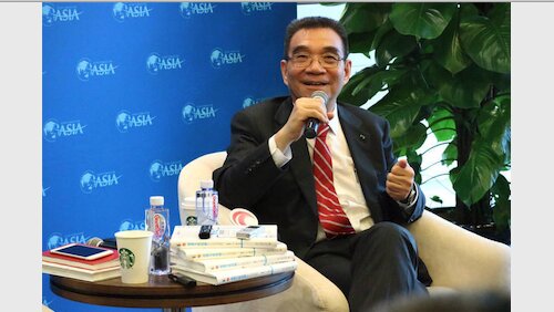 林毅夫稱中國經濟規模“10年後超過美國”。(中央社)