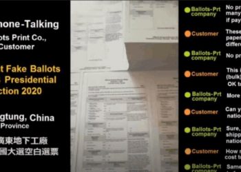 疑中國工廠大批量印製美國假選票的視頻流出