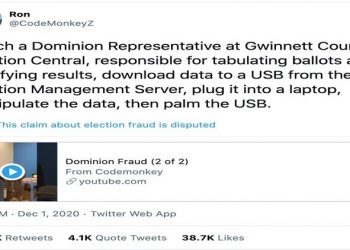 網友揭Dominion員工如何操縱大選數據 （視頻）