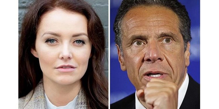 左:告庫默性侵的庫默前助手博伊蘭(Lindsey Boylan)/右:紐約州長庫默(Andrew Cuomo) 。(圖片來源:AP)