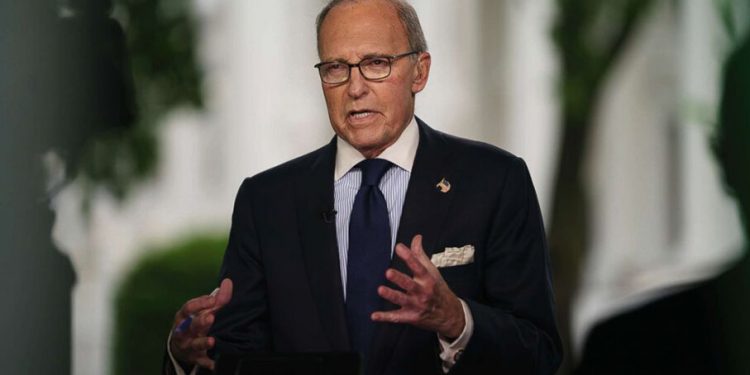 川普政府的首席經濟顧問庫德洛(Larry Kudlow)。(Carolyn Kaster/AP Photo)