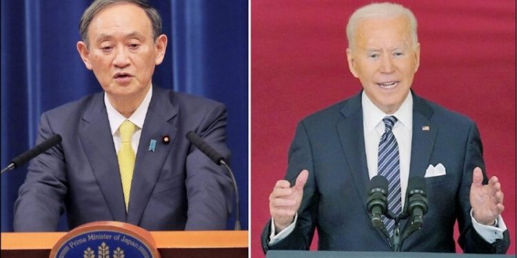 日本首相菅義偉將於4月16日與美國拜登總統會談。(圖片來源:美聯社)