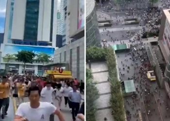 深圳賽格大廈離奇搖晃 民衆上演“末日逃亡”（視頻）