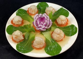 【梁廚美食】百花釀荔枝/菲力牛柳配朱古力砵酒汁