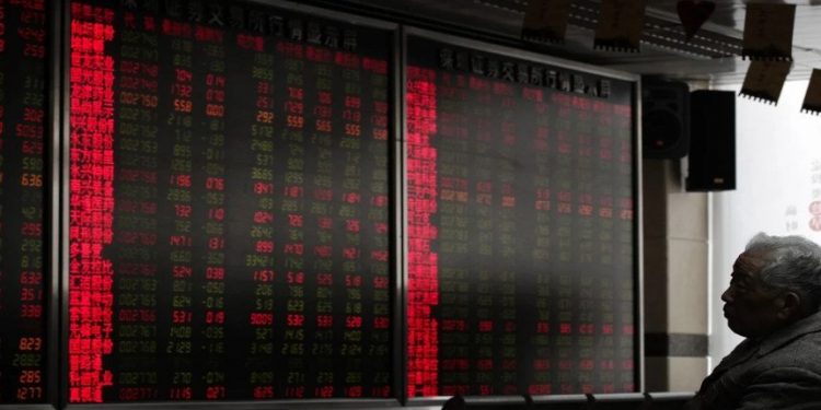 中國股市走勢分化。(圖片來源:美聯社)