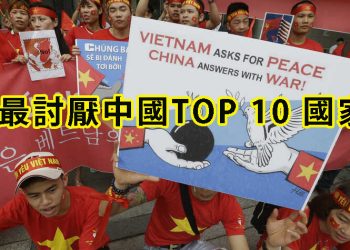 【新聞追蹤】最討厭中國TOP 10 國家