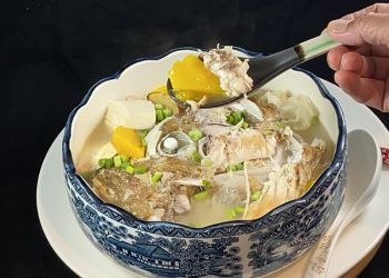 【梁廚美食】鹹魚頭解暑湯/絲瓜雲耳炒肉片