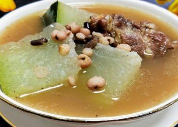 【梁廚美食】荷葉老冬瓜湯/沙茶醬海蜇炒芹菜牛肉絲