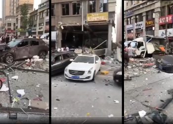 山東煙台快餐店液化氣劇烈爆炸 居民以為地震