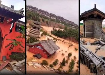 河南少林寺被淹慘狀曝光 網友：老天怒了（視頻）