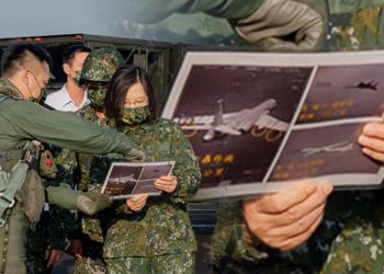 台總統府發布戰機監控中共轟六照片 展示空軍衛國戰力
