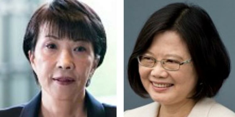 日本首相候選人高市早苗9月20日與台灣總統蔡英文進行了視訊會談。(圖片來源：希望之聲合成)