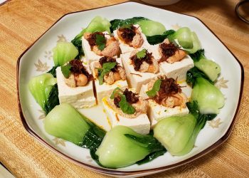 【梁廚美食】明太子蒸豆腐/紫蘇葉雜菌豆腐貢丸湯