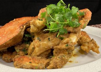 【梁廚美食】鹹蛋黃醬炒蟹/蓮藕素蹄筋