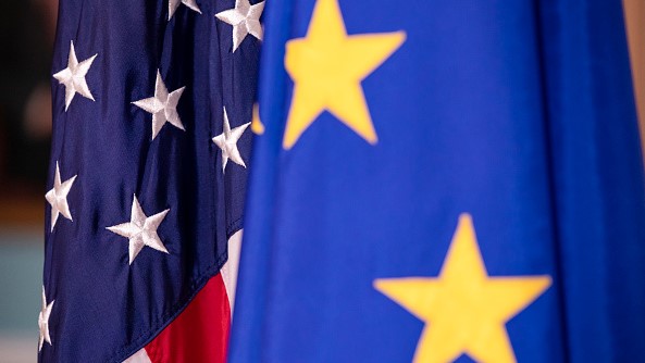 中歐峰會前，美國籲歐盟與美保持一致 加強警告中共。（圖片： Samuel Corum/Getty Images)