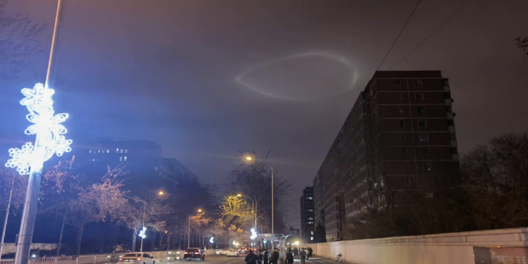 北京神秘光圈(圖片來源:微博)