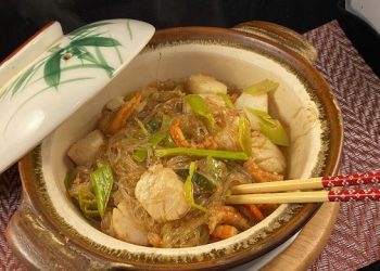 【梁廚美食】沙茶帶子蝦乾粉絲煲/蟲草花淮山茯苓薏米湯