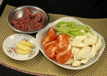 【梁廚美食】蕃茄山藥牛肉湯/合掌瓜紅蘿蔔炆牛腩