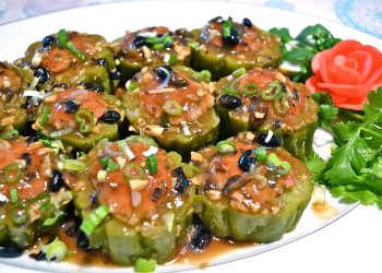 【梁廚美食】豉汁煎釀涼瓜/火腿冬瓜粒湯/涼瓜炒蛋