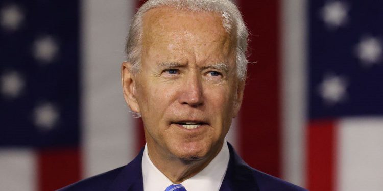 WILMINGTON, DELAWARE - JULY 14: Democratic presidential candidate former Vice President Joe Biden speaks at the Chase Center July 14, 2020 in Wilmington, Delaware. Biden delivered remarks on his campaign's 'Build Back Better' clean energy economic plan. (Photo by Chip Somodevilla/Getty Images)