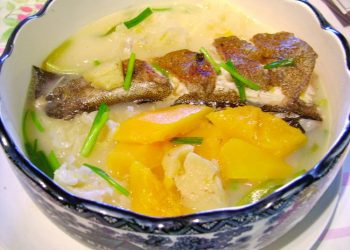 【梁廚美食】木瓜魚尾湯/榆耳上素腐皮卷/豉汁梨筍炒蝦球