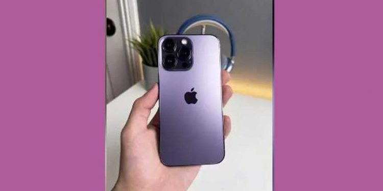 更Pro更靈動的「紫」色氣場 iPhone14 Pro實機曝光 （翻攝自推特／＠theapplehub/希望之聲合成）