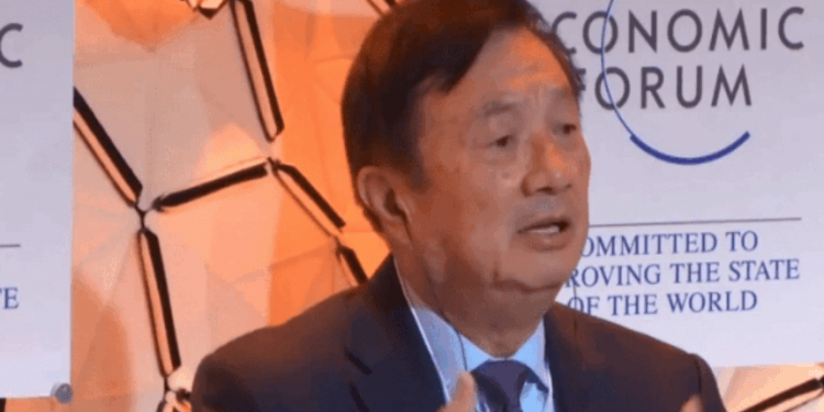 酷暑中 華為任正非帶來的「寒意」。圖為華為創始人任正非(視頻截圖)