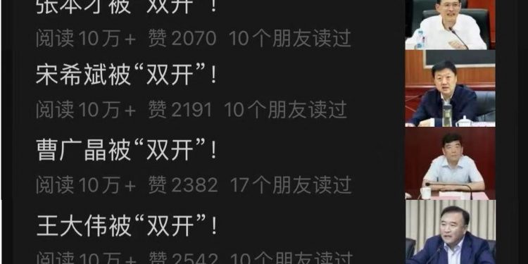中共官場大清洗（圖片來源：網絡）