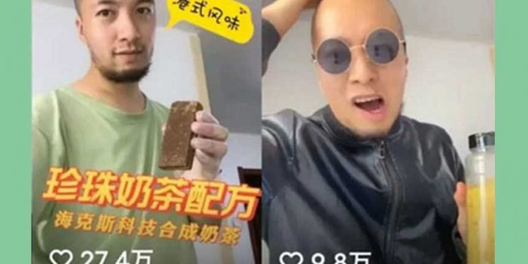揭中國食品黑科技 抖音博主被迫退出江湖 (視頻截圖/希望之聲合成)