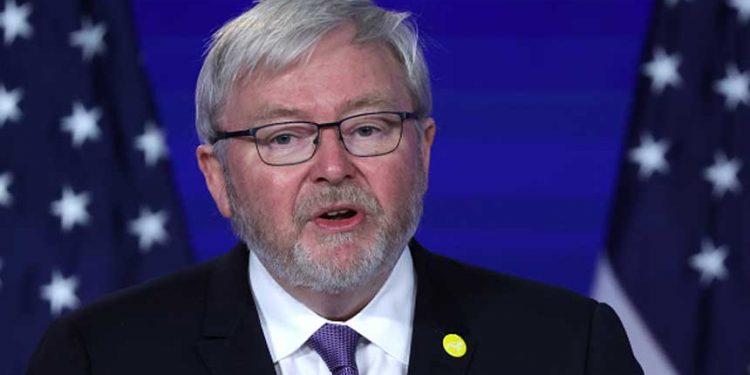 澳洲前總理陸克文(Kevin Rudd) (圖片:Alex Wong/Getty Images)