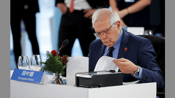 歐盟外交及安全政策高級代表博雷利(Josep Borrell)(Phil Noble - WPA Pool/Getty Images)
