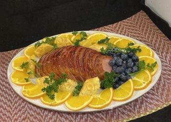 【梁廚美食】菠蘿焗火腿/香茅青檸煎羊扒