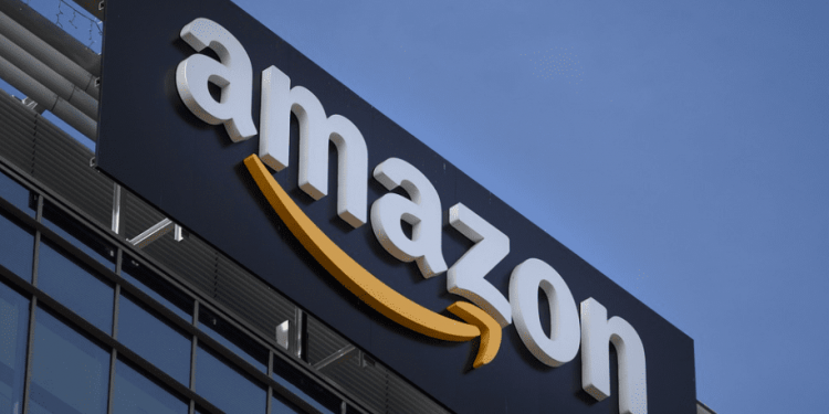 亞馬遜公司標識 (Amazon Logo)。(圖片來源:網上截圖)