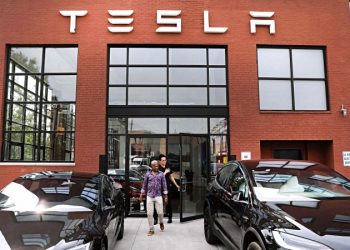 Tesla門店。（Getty Images）