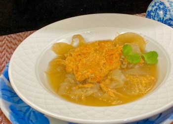 【梁廚美食】黑松露片玉子豆腐蒸雞蛋/黑松露竹笙燉雞/蟹黃翅