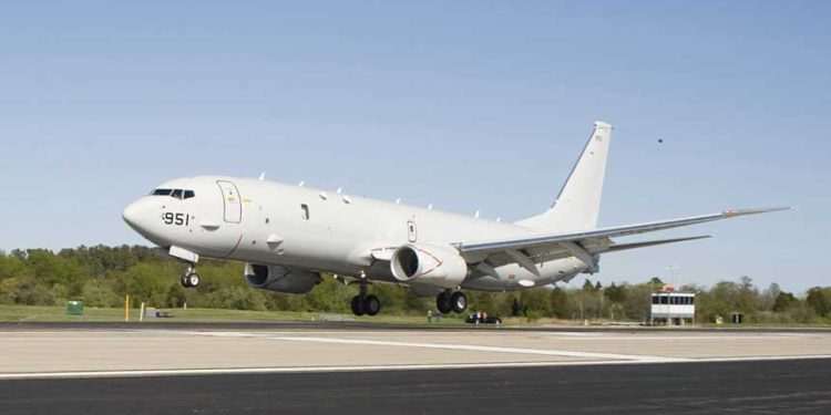 爆炸!俄羅斯戰鬥機在黑海上空撞落美國無人偵察機。圖為美軍P-8偵察機(圖片:美國海軍官網)