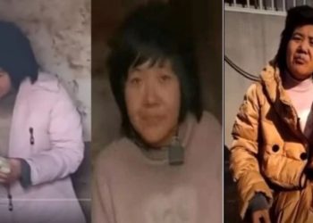 圖為徐州豐縣鐵鏈女。（圖片來源：視頻截圖）