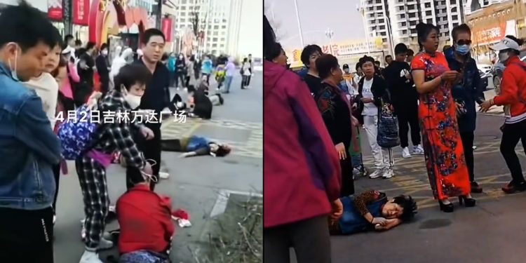 吉林萬達廣場汽車衝上步行街撞人(圖片來源:視頻截圖)