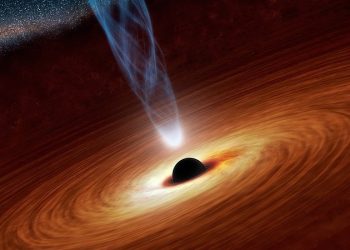 宇宙中的奇異黑洞。（圖片：Wikimedia Commons/Quantum squid88, CC BY-SA 4.0)