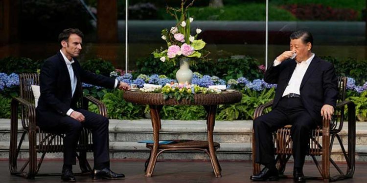 馬克龍中國行失敗?專家:恐大損國際形象 (圖片:THIBAULT CAMUS/POOL/AFP via Getty Images)