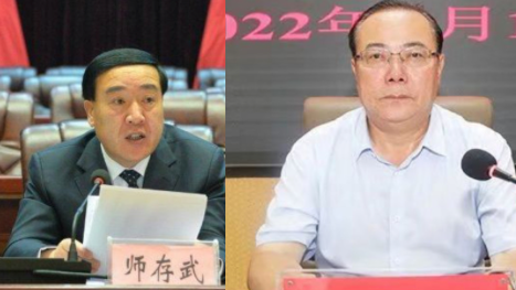中共青海省委委员、省政府秘书长师存武组织5名官员喝酒,其中多杰(右)死亡。(希望之声合成图片)
