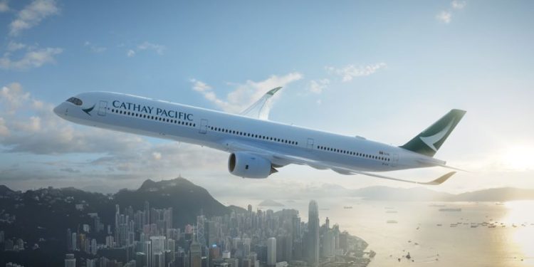 香港國泰航空公司的飛機。(圖片來源:香港國泰航空公司官網)